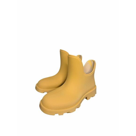 Burberry NIB Pebbled Rubber Marsh Boots in Yellow Size 40 main image 11